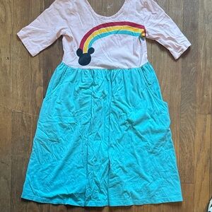Hanna Andersson Pink and Blue Kids Casual Dress